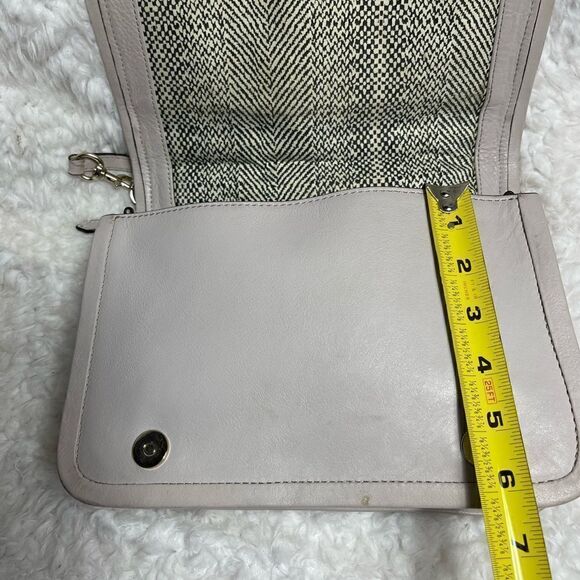 REBECCA MINKOFF Bowery Top Handle Leather gray small Crossbody Bag - Picture 10 of 13